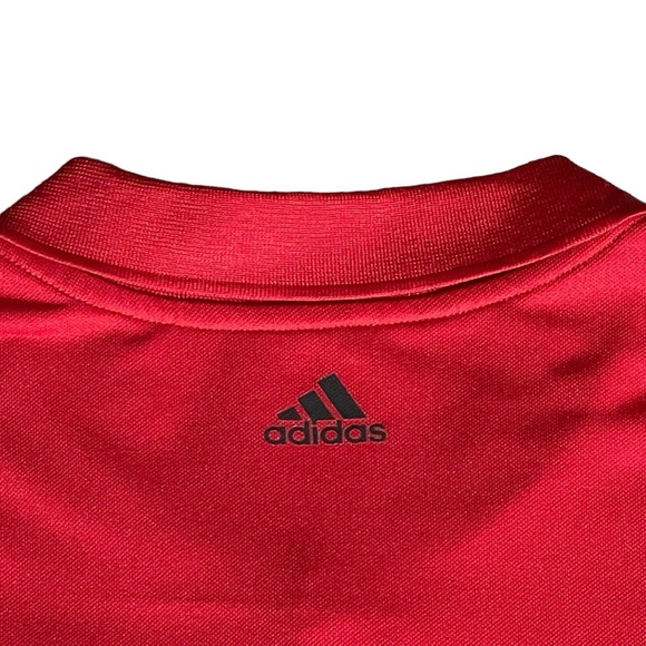 adidas Golf  Polo Shirt Men's Size X-Large Red Short Sleeves Top Casual EUC - Picture 6 of 9